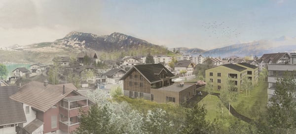 Grosszügige 2.5-Zimmer-Gartenwohnung in Spiez - in Neubau-MFH 3