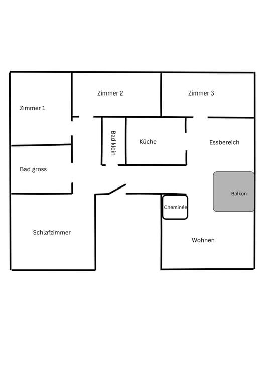Wunderschöne Dachwohnung mit Cheminée, ruhig und doch zentral. 17