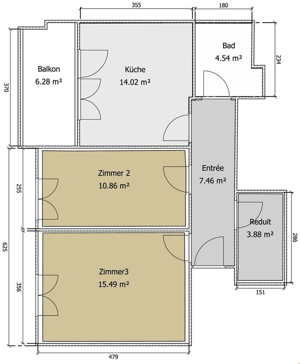 Helle 2-Zimmer-Wohnung mit Balkon im 4. OG – Kleinhüningen, Basel 13