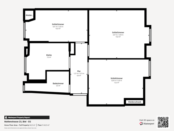 Charmante 2-Zimmer-Wohnung im Erdgeschoss in Biel/Bienne 8