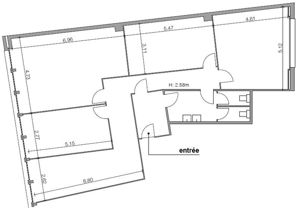 Surface administrative d'env. 128 m2 à louer idéalement située à Fribourg 9