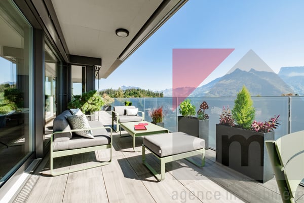Superbe attique de 157m2 au Pâquier Terrasse de 75m2 - vue imprenable