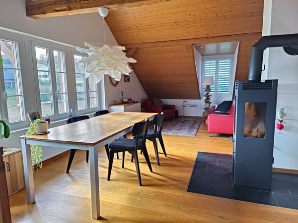 Helle 3 1/2-Zimmer-Dachwohnung mit Terrasse in Galmiz 2