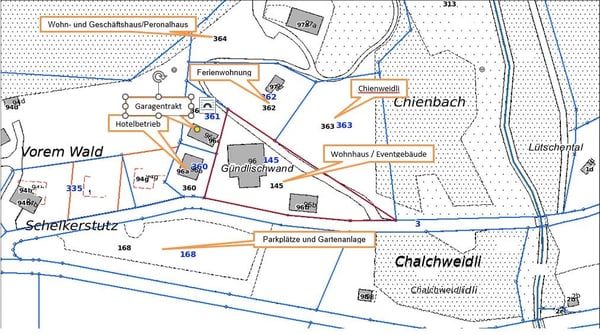 Diverse Nebengebäude Hotel mit 8 Zimmern, Garagen, Chalet, alte Käserei, Eventlocation, Bauland etc 21