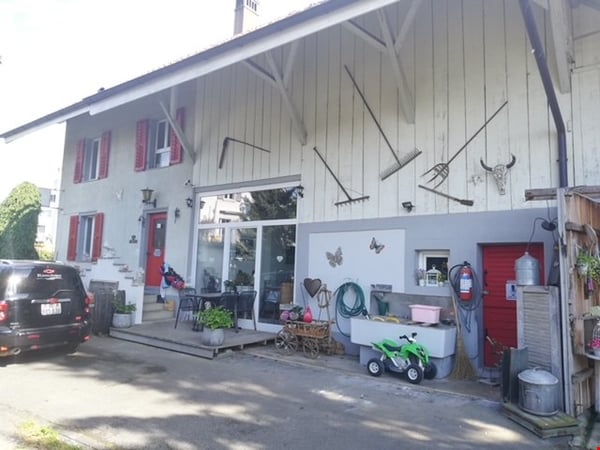 kleines Bauernhaus mit Gewerbe- und Oekonomieteil in Studen zu vermieten 1