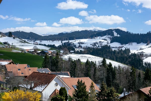 Gemütliche 3-Zimmer-Dachwohnung mit Balkon in Goldiwil b. Thun