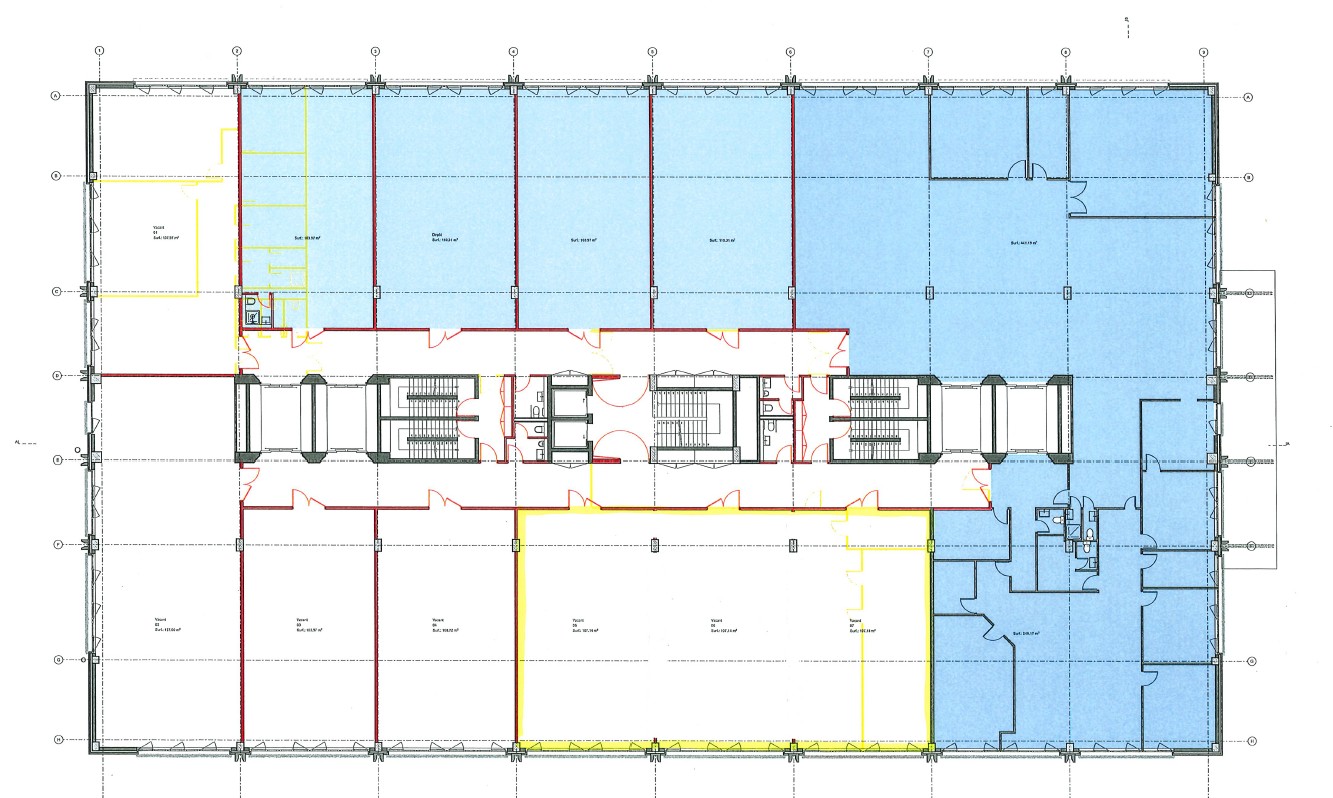 Multiple bedrooms, kitchens, staircases, elevator, staircases, common areas, laundry room, boiler room