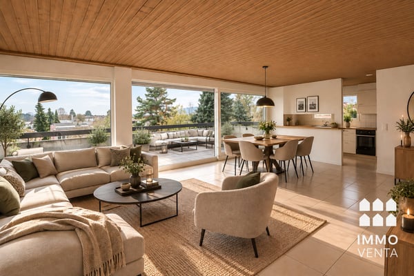Helle Attika-Wohnung mit Terrasse und Aussicht in Ipsach