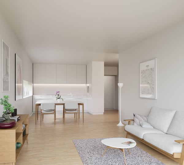 Moderne 2.5-Zimmer-Wohnung mit Mietgarten und Holzterrasse in Zürich-Schwamen 2