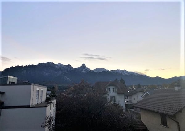 2-Zimmerwohnung - Balkon mit Blick auf den Niesen 5