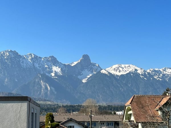 2-Zimmerwohnung - Balkon mit Blick auf den Niesen 4