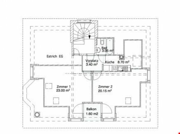 2 1/2-Zimmer-Dachwohnung mit schöner Aussicht 12
