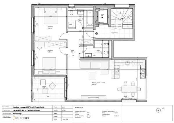Schlüsselfertige 3.5-Zimmer-Neubauwohnung mit 12 m² Balkon 5