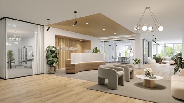 Surface polyvalente d'excellent standing de 1'194 m², divisibles dès 600 m² au rez-de-chaussée 2