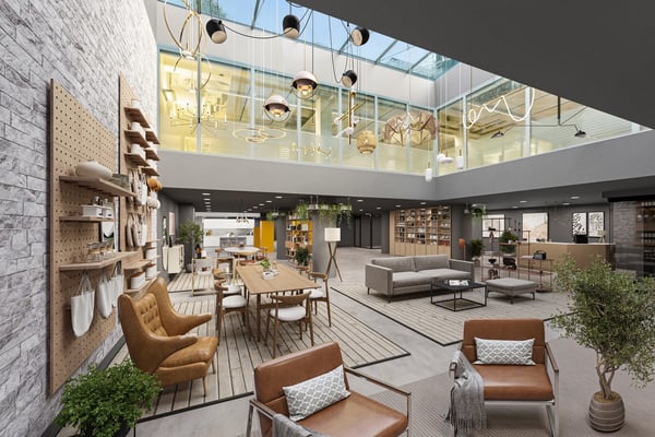 Surface polyvalente d'excellent standing de 1'194 m², divisibles dès 600 m² au rez-de-chaussée 1