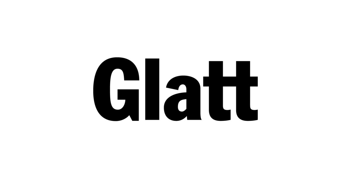 The word 'Glatt' is displayed in all capital letters with a modern font and black color.