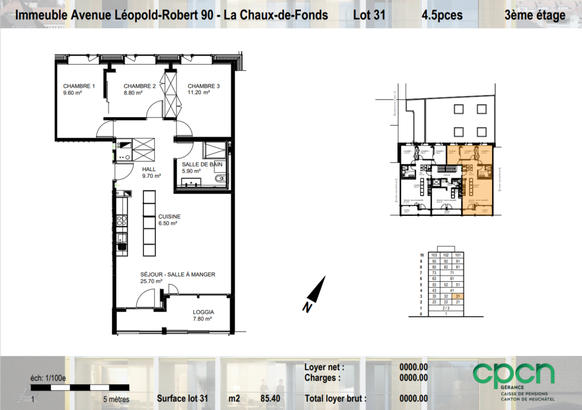 Bel appartement dernièrement rénové de 4.5 pièces