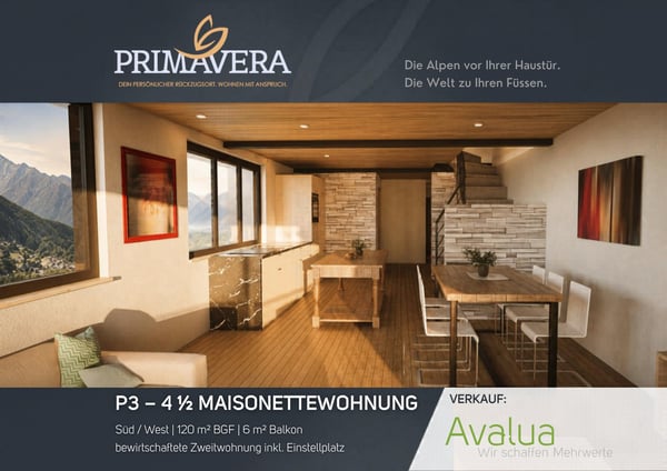 Bewirtschaftete 4.5-Zimmer-Maisonette-Zweitwohnung inkl. Disporaum in Saas-Grund – Neubau 2026 2