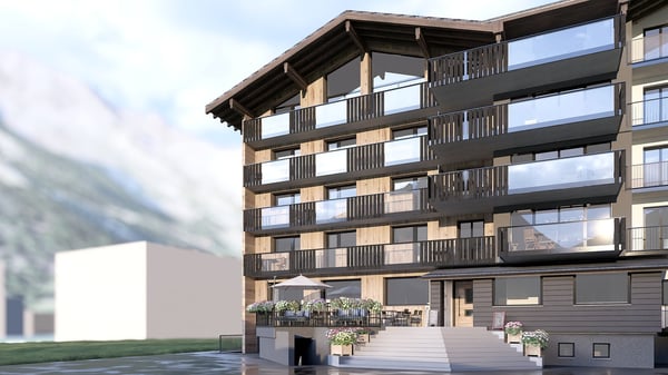 4.5-Zimmer-Maisonette als bewirtschaftete Zweitwohnung in Saas-Grund – Neubau 2026 | WHG P1 4