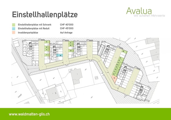 Einstellplätze mit dazugehörigem Schrank oder Reduit in Glis 3