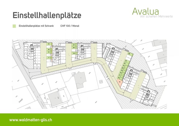 Einstellplätze mit dazugehörigem Schrank oder Reduit in Glis 3