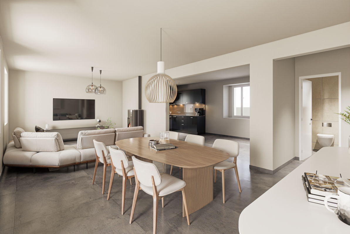 Villeret, maison individuelle rénovée de 2 appartements