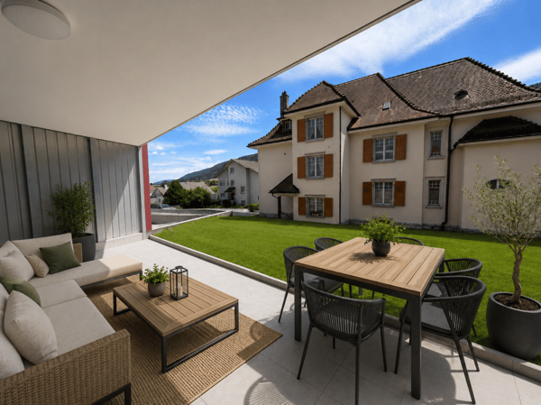 Villeret, splendide appartement de 4.5 pièces avec terrasse et jardin privatif 14