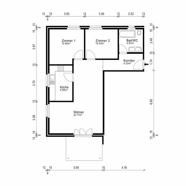 Helle 3.5-Zimmer-Wohnung mit Balkon in Safnern 15