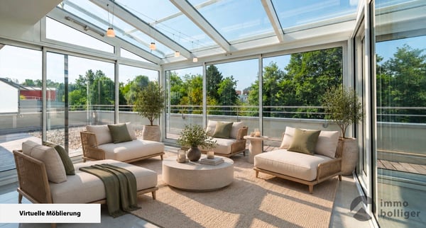 Attika: Lichtdurchflutetes Wohnen mit Dachterrasse und Blick ins Grüne 9