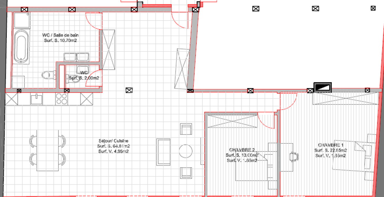 Appartement neuf de 3.5 pièces sous les combles
