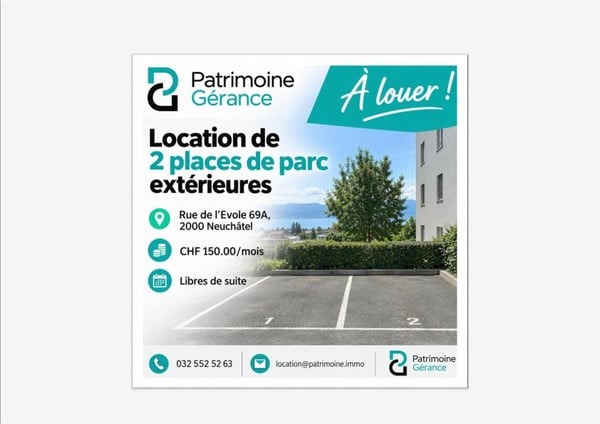 À LOUER - 2 PLACES DE PARC EXTÉRIEURES À NEUCHÂTEL 3