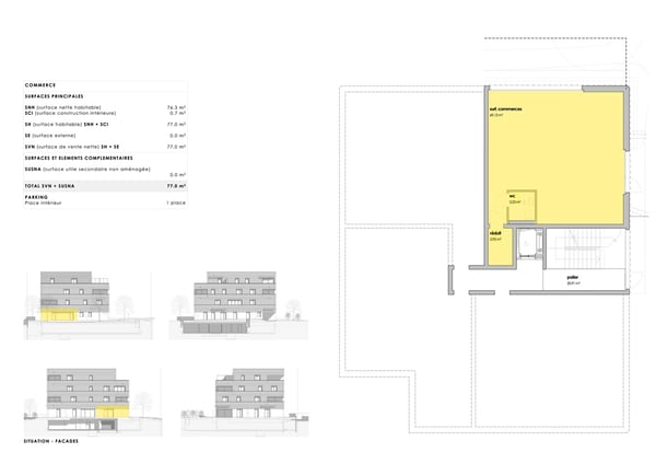Surface commerciale , grandes vitrines, parking, proche du centre 4