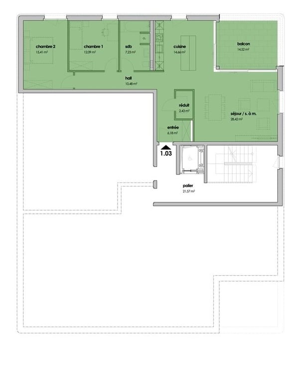 Appartement de 3,5 pièces de standing, proche du centre de Bulle 6