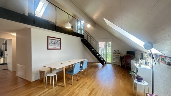 Wohnen über dem Gürbetal - 1.5-Zimmer-Duplex mit Alpenblick in Gelterfingen 3