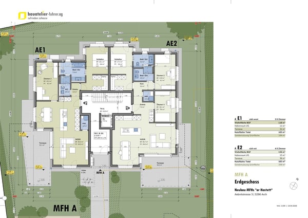 exklusive 4.5 Zimmer-Gartenwohnungen in Arch ... 2