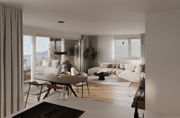 Moderne & ästhetische 2.5-Zimmer Neubauwohnung mit Abendsonne in Stadtnähe 2