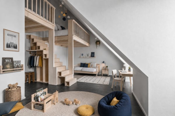 Dachwohnung mit Charakter - 4.5-Zimmer, 152m² Wohnfläche, Raumhöhen >6m und Weitsicht 4