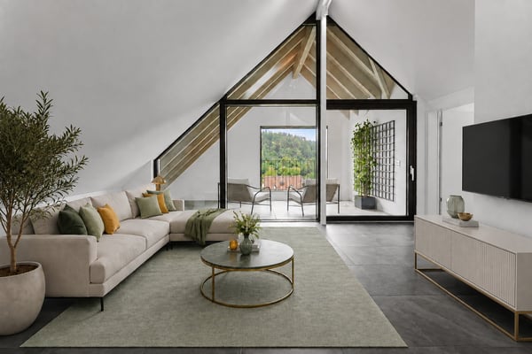 Dachwohnung mit Charakter - 4.5-Zimmer, 152m² Wohnfläche, Raumhöhen >6m und Weitsicht 2