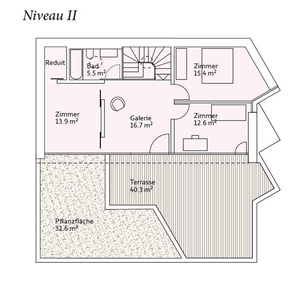 Architektonisches Meisterwerk in Sichtbeton – 1.5-Zimmer-Maisonette mit zwei Terrassen 8