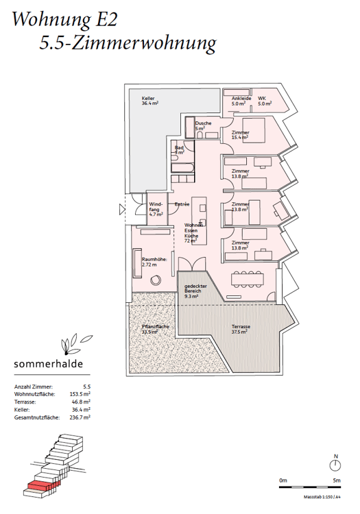 1.5 Zimmer Wohnung in moderner Sichtbeton-Architektur – letzte Etappe 4