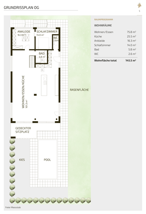 Modern & Aussergewöhnlich mit 290m2 Nutzfläche, gepflegte Gartenanlage mit Chromstahlpool 6