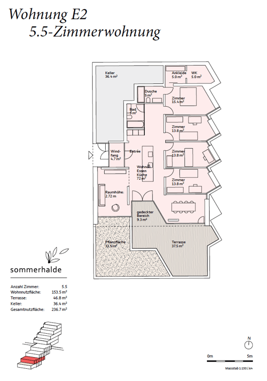 exklusive 5.5 Zimmer Wohnung in moderner Sichtbeton-Architektur – letzte Etappe 4