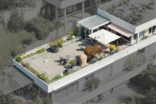2 Gehminuten zum See. 100 m² Terrasse. Eine seltene Kombination. 1