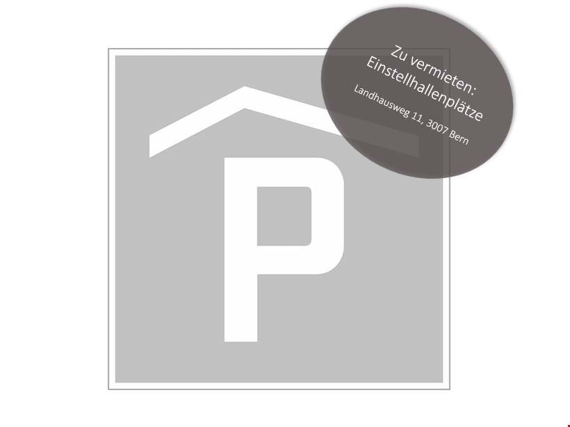 Rental advertisement for parking spaces at Landhausweg 11, 3007 Bern