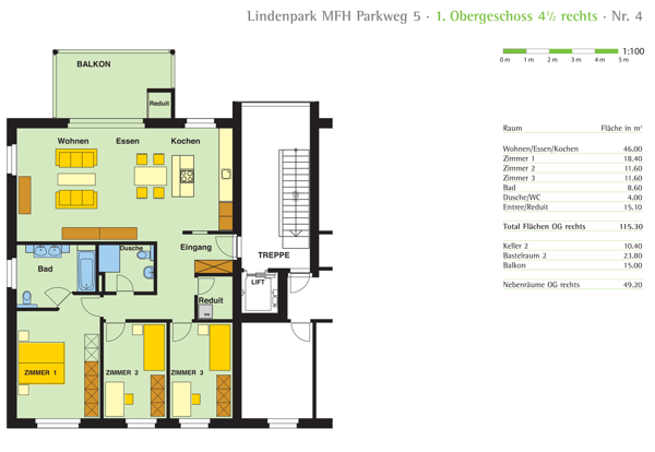 Schöne 4 1/2 Zimmer Wohnung zu vermieten 10