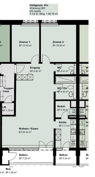 ERSTVERMIETUNG exlusive 3½-Zimmer-Wohnungen im Holligen-Quartier 7