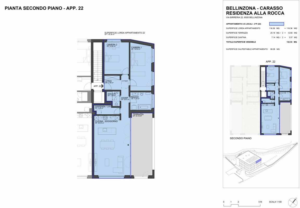 Residenza Alla Rocca - App. 6 Secondo piano - 3.5 locali