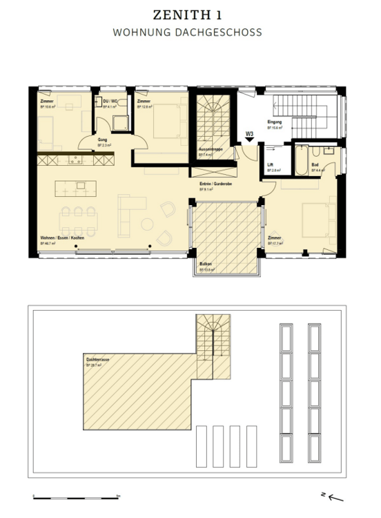 Exklusive 1.5-Zimmer-Dachwohnung mit Dachterrasse 4