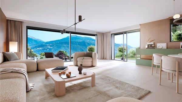 SPLENDIDE VILLA CONTEMPORAINE 1.5 PCES A PLAN-CONTHEY 1