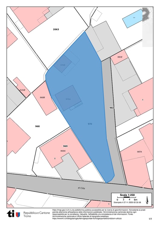 Terreno edificabile in posizione tranquilla a Monte Carasso  Rif.: 0395 4